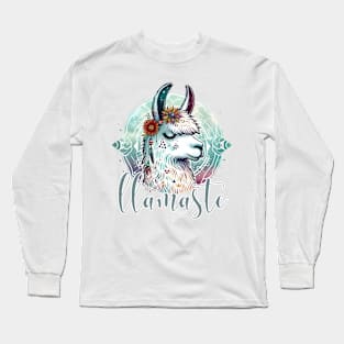 Llamaste llama namaste Long Sleeve T-Shirt